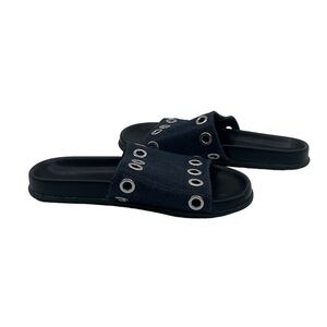 Blue Grommet Slide Sandals Size 6 Women’s